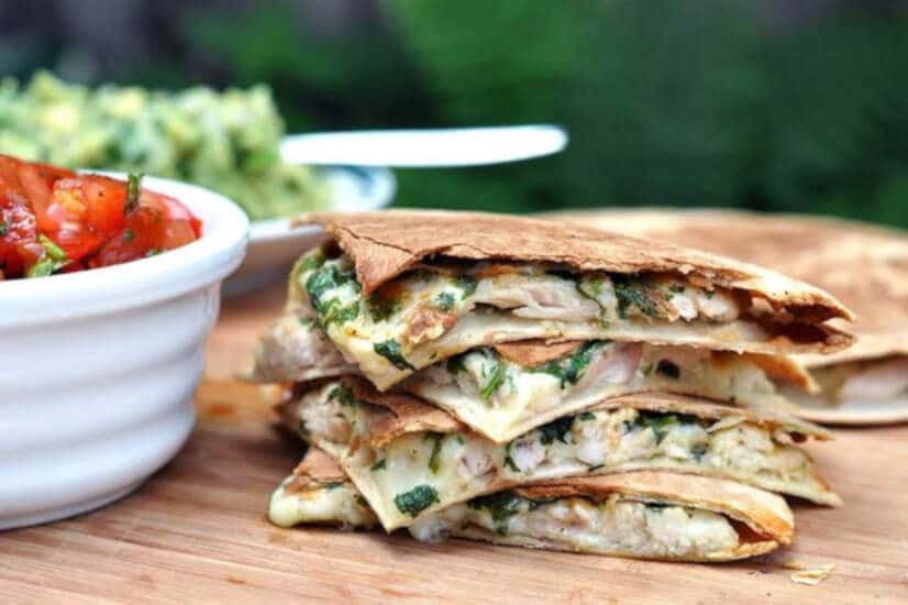 Easy Chicken Quesadillas With Chipotle Salsa