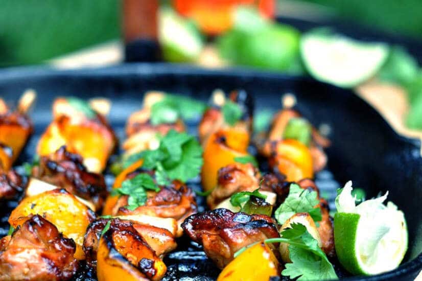 Sticky Chicken Skewers