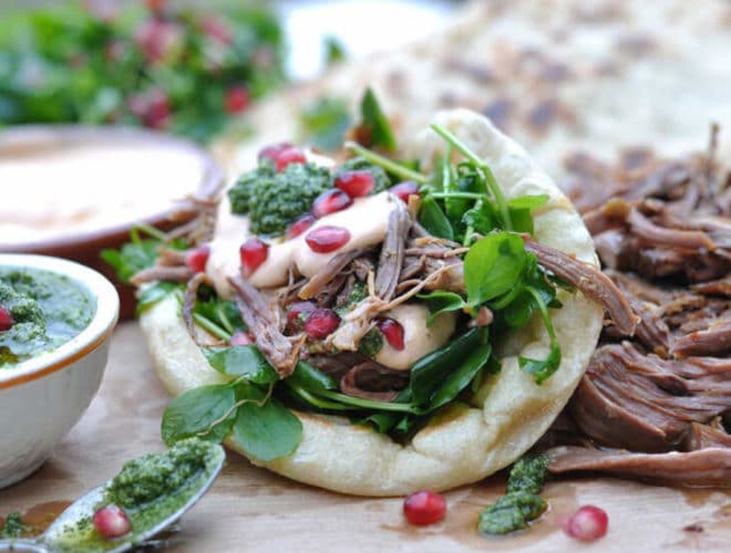 Pulled Lamb Flatbreads