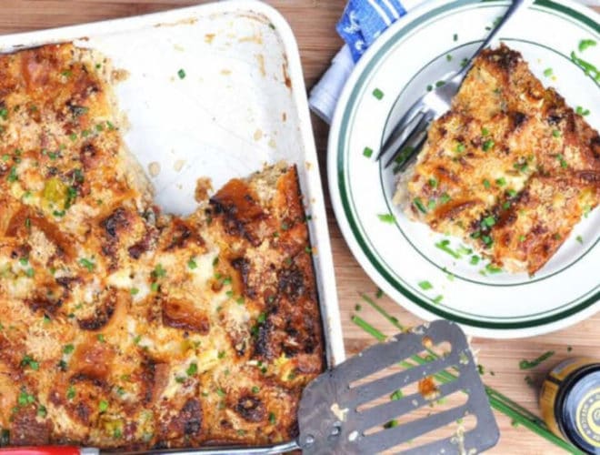 Savoury Bread and Butter Pudding