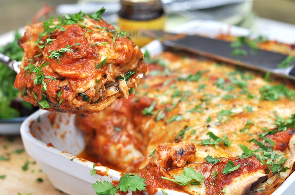 Slow-Cooked Chicken Enchiladas