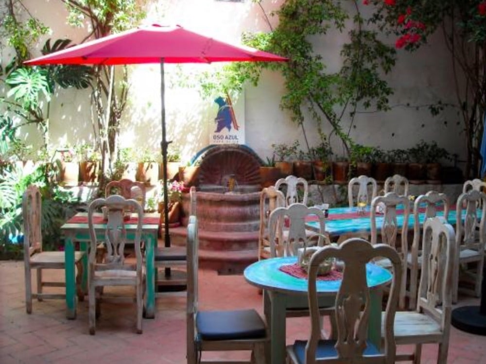 interior of restaurant cafe Oso Azul