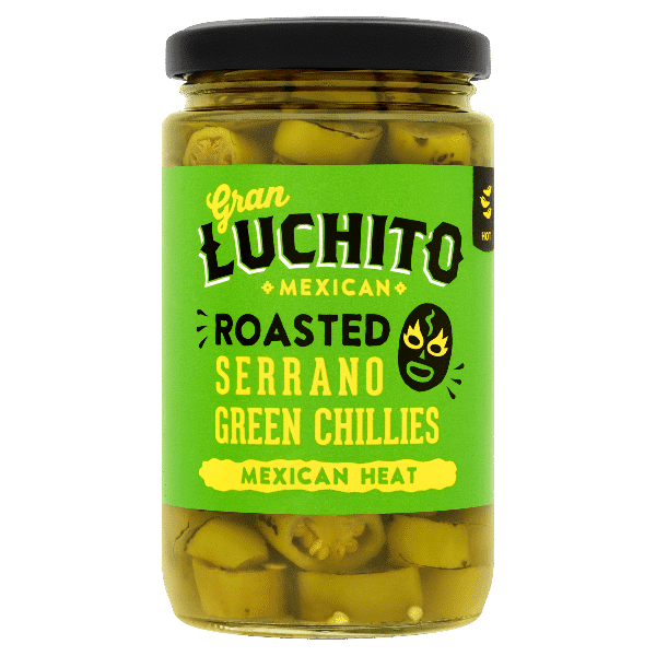 Roasted Green Serrano Chillies