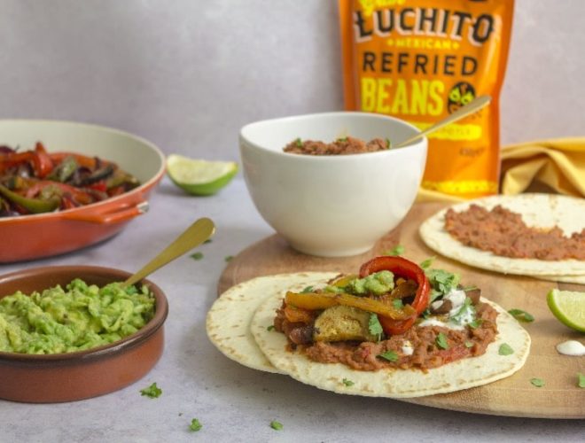 Vegetarian Fajitas finished dish