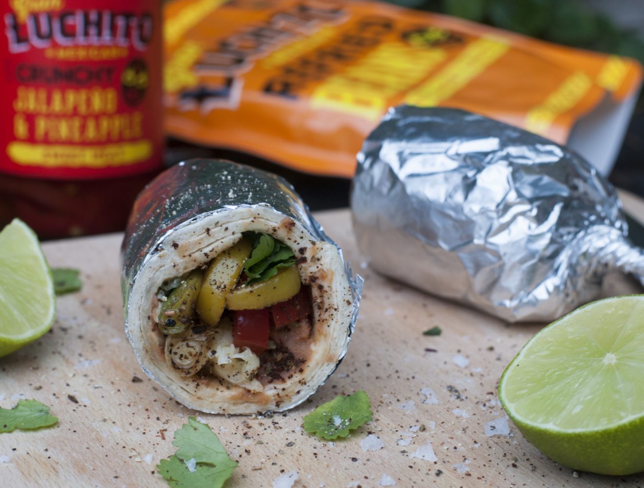finished dish of bean burrito