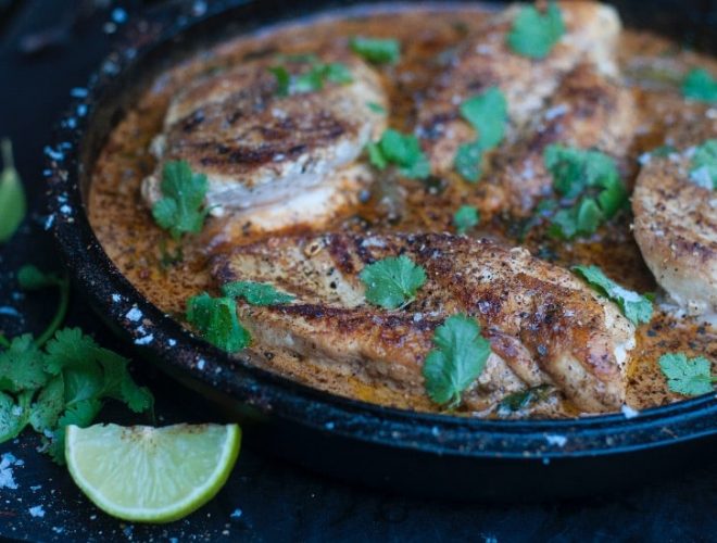 finished dish Creamy Coriander Chicken