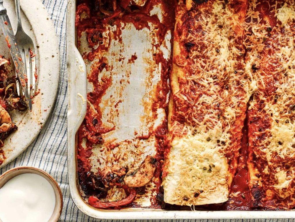Chicken Enchiladas finished dish