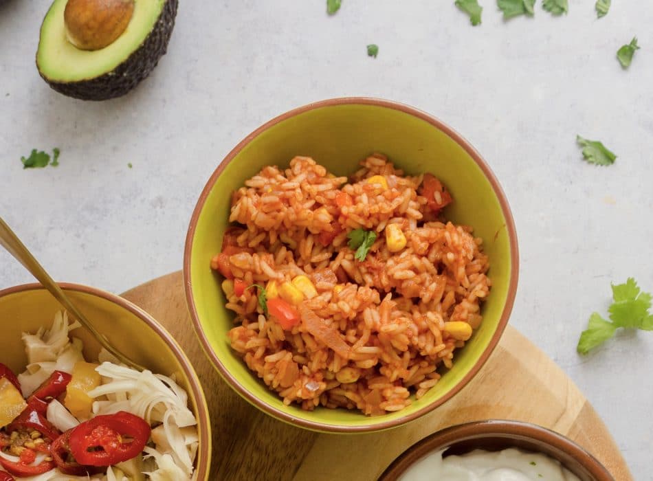 Mexican Rice finished dish
