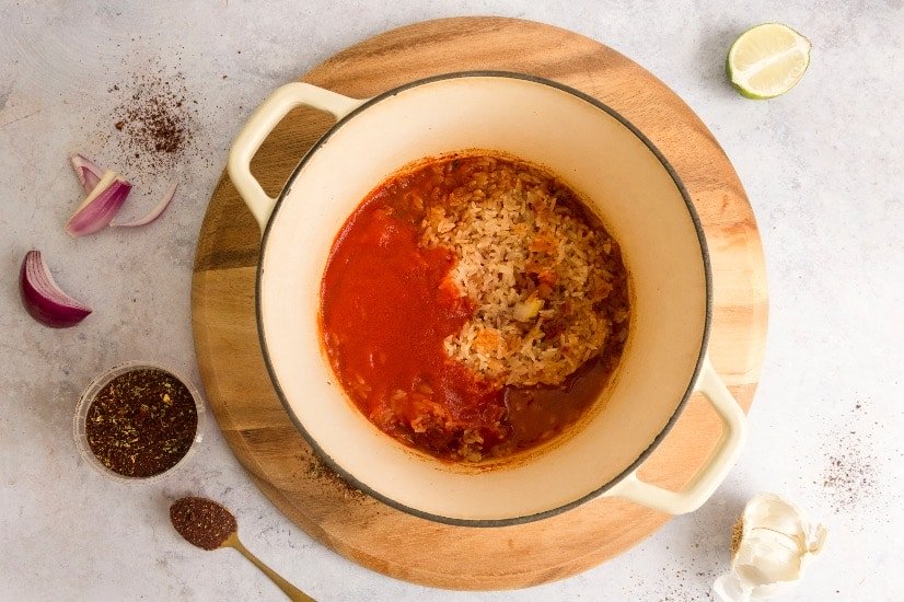 Mexican rice preparation
